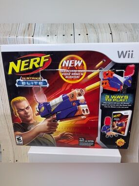 Nintendo Wii Nerf N Strike Elite Game Switch Shot EX-3 Gun Darts Red Reveal